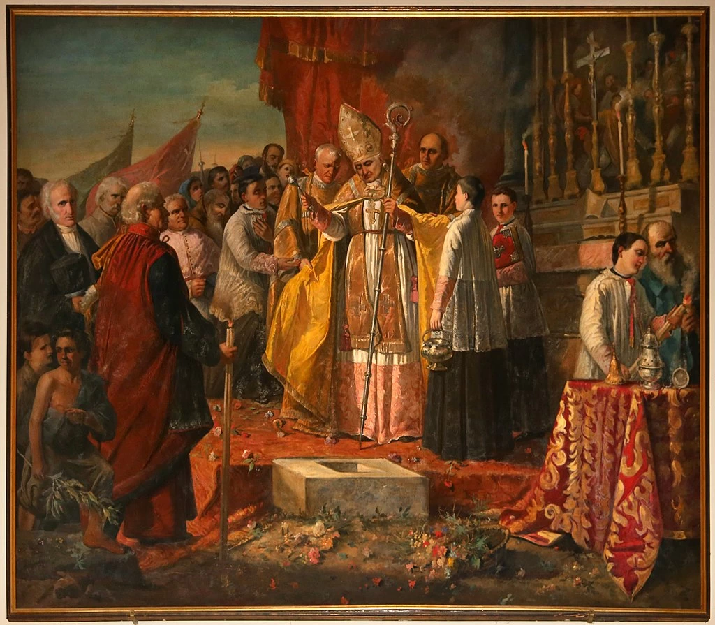 Benedizione della prima pietra della chiesa del Soccorso a Livorno - Livorno